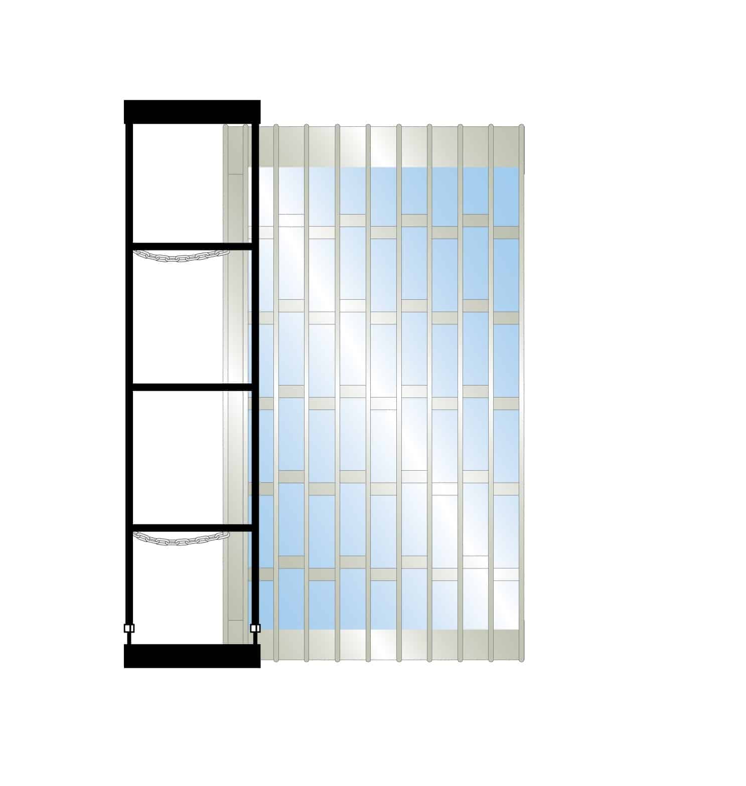 Commercial Side Folding Security Doors - Security Grilles - Dynamic