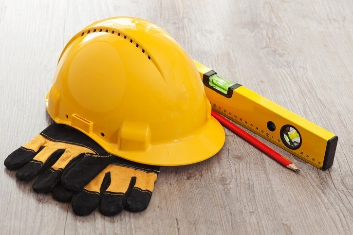 construction helmet tools